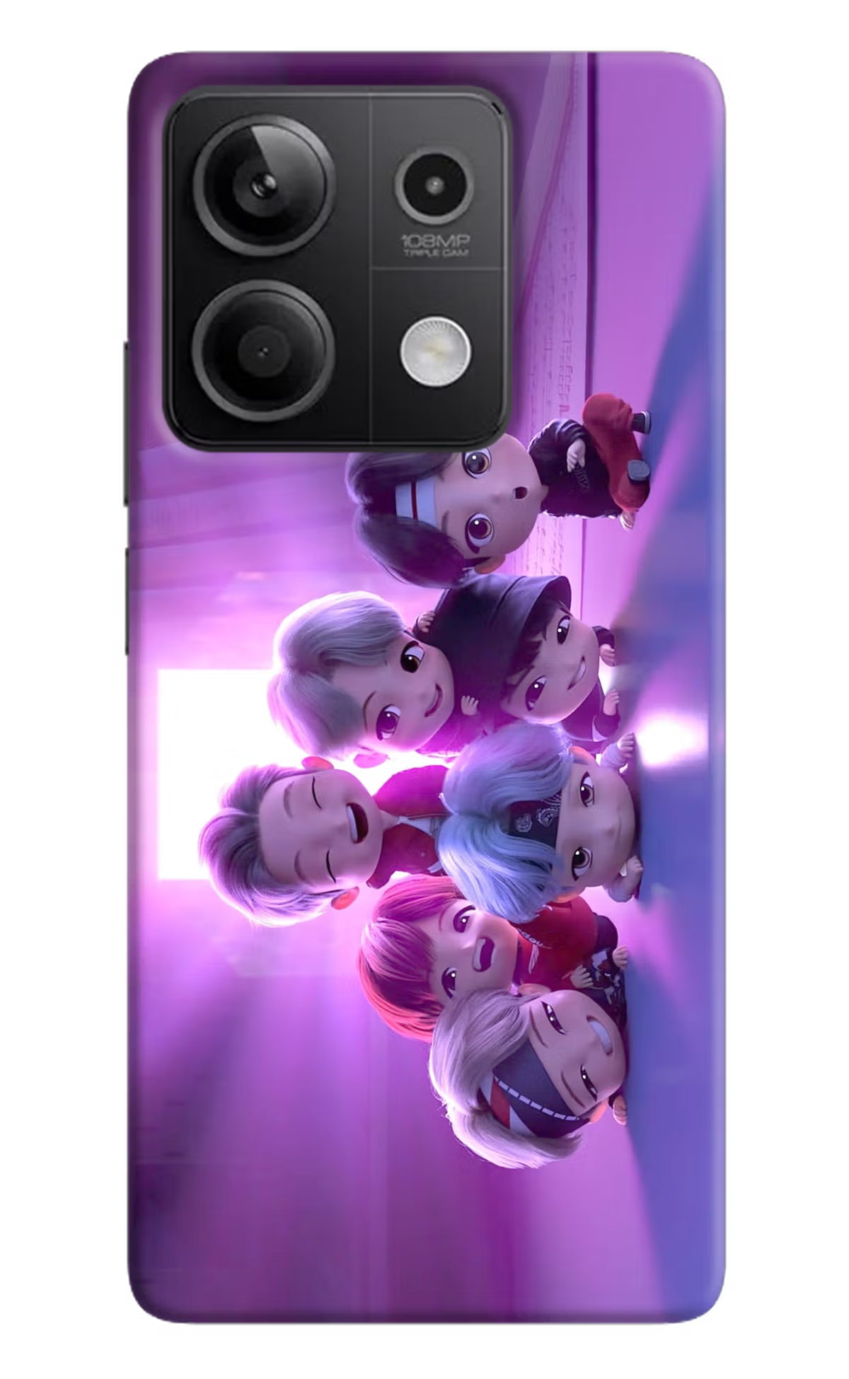 BTS Chibi Redmi Note 13 5G Hard Case Back Cover by Casekaro