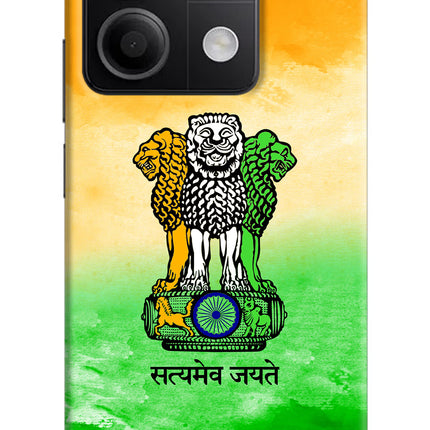 Satyamev Jayate Flag Redmi Note 13 5G Hard Case Back Cover by Casekaro