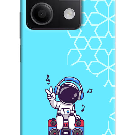 Cute Astronaut Chilling Redmi Note 13 5G Hard Case Back Cover by Casekaro