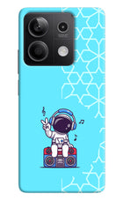 Cute Astronaut Chilling Redmi Note 13 5G Hard Case Back Cover by Casekaro