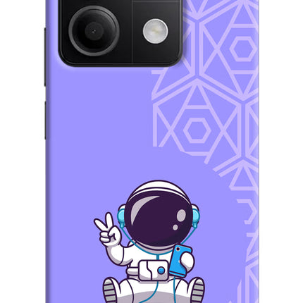 Cute Astronaut Chilling Redmi Note 13 5G Hard Case Back Cover by Casekaro