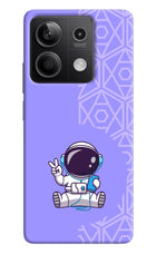 Cute Astronaut Chilling Redmi Note 13 5G Hard Case Back Cover by Casekaro