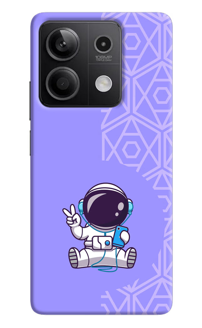 Cute Astronaut Chilling Redmi Note 13 5G Hard Case Back Cover by Casekaro