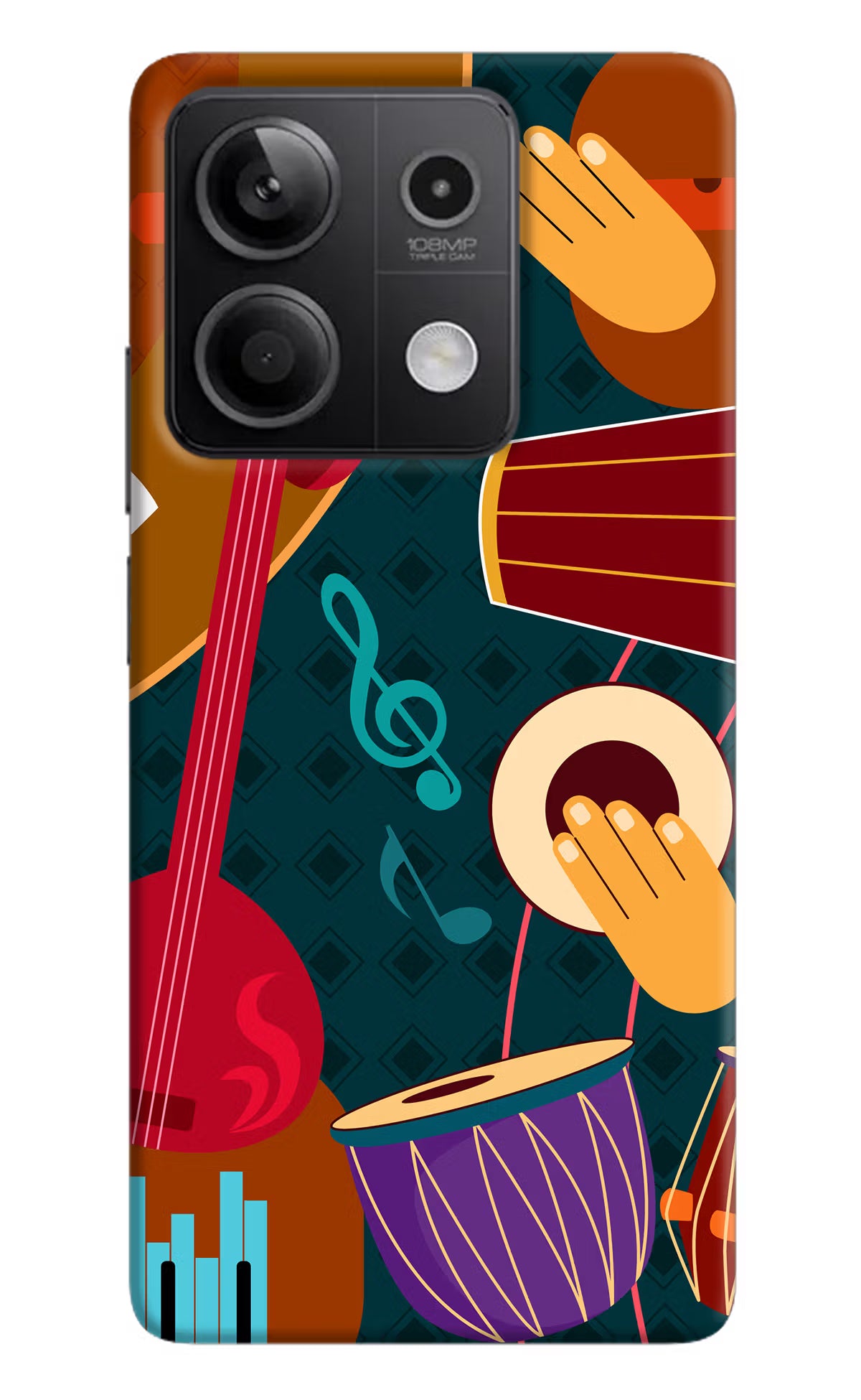 Music Instrument Redmi Note 13 5G Hard Case Back Cover by Casekaro