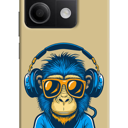 Monkey Headphone Redmi Note 13 5G Hard Case Back Cover by Casekaro