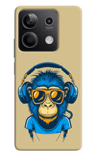 Monkey Headphone Redmi Note 13 5G Hard Case Back Cover by Casekaro