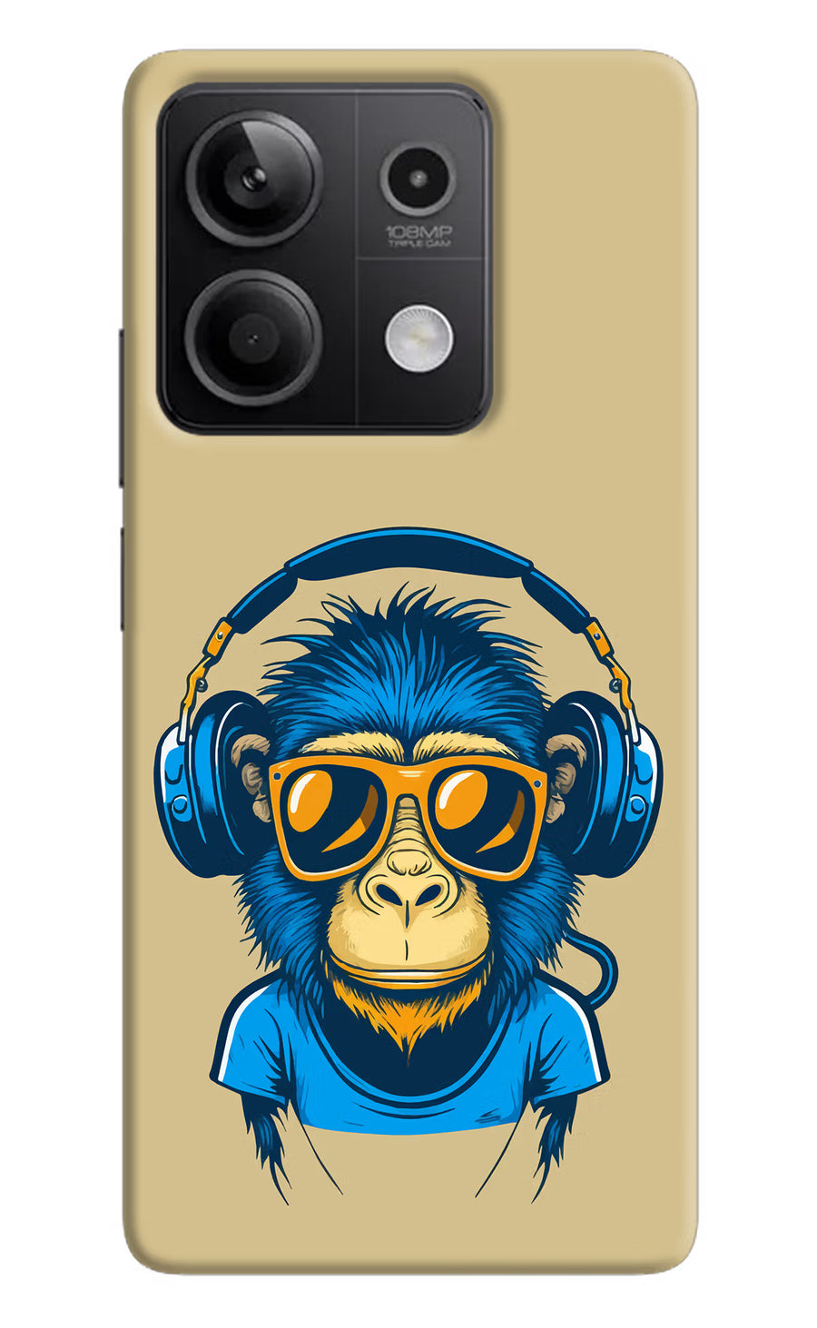 Monkey Headphone Redmi Note 13 5G Back Cover, Hard case