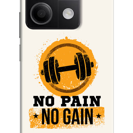 No Pain No Gain Redmi Note 13 5G Hard Case Back Cover by Casekaro