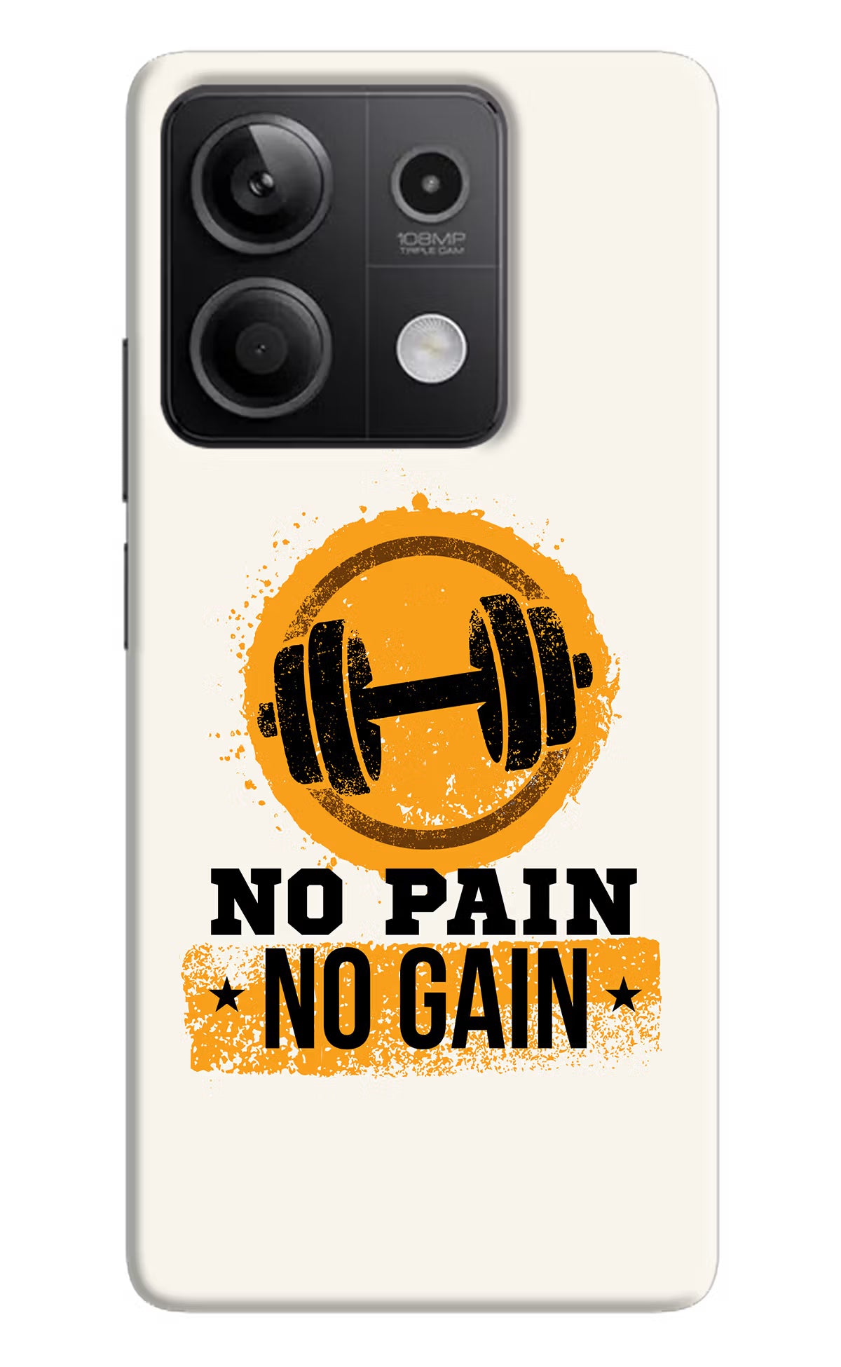 No Pain No Gain Redmi Note 13 5G Hard Case Back Cover by Casekaro