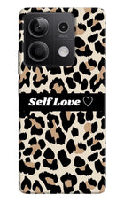 Leopard Print Self Love Redmi Note 13 5G Hard Case Back Cover by Casekaro