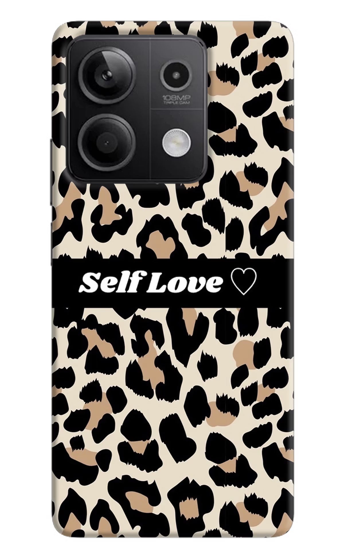 Leopard Print Self Love Redmi Note 13 5G Hard Case Back Cover by Casekaro