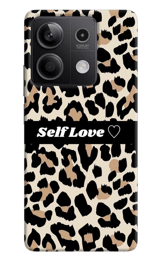 Leopard Print Self Love Redmi Note 13 5G Hard Case Back Cover by Casekaro