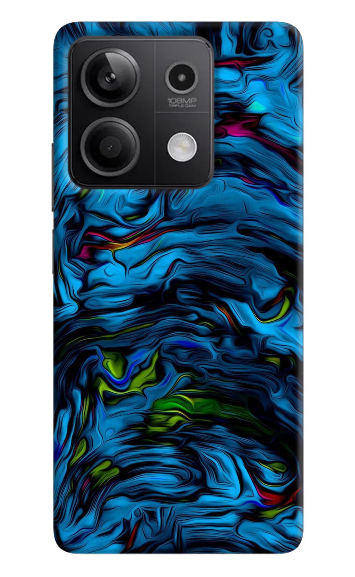 Dark Blue Abstract Redmi Note 13 5G Hard Case Back Cover by Casekaro