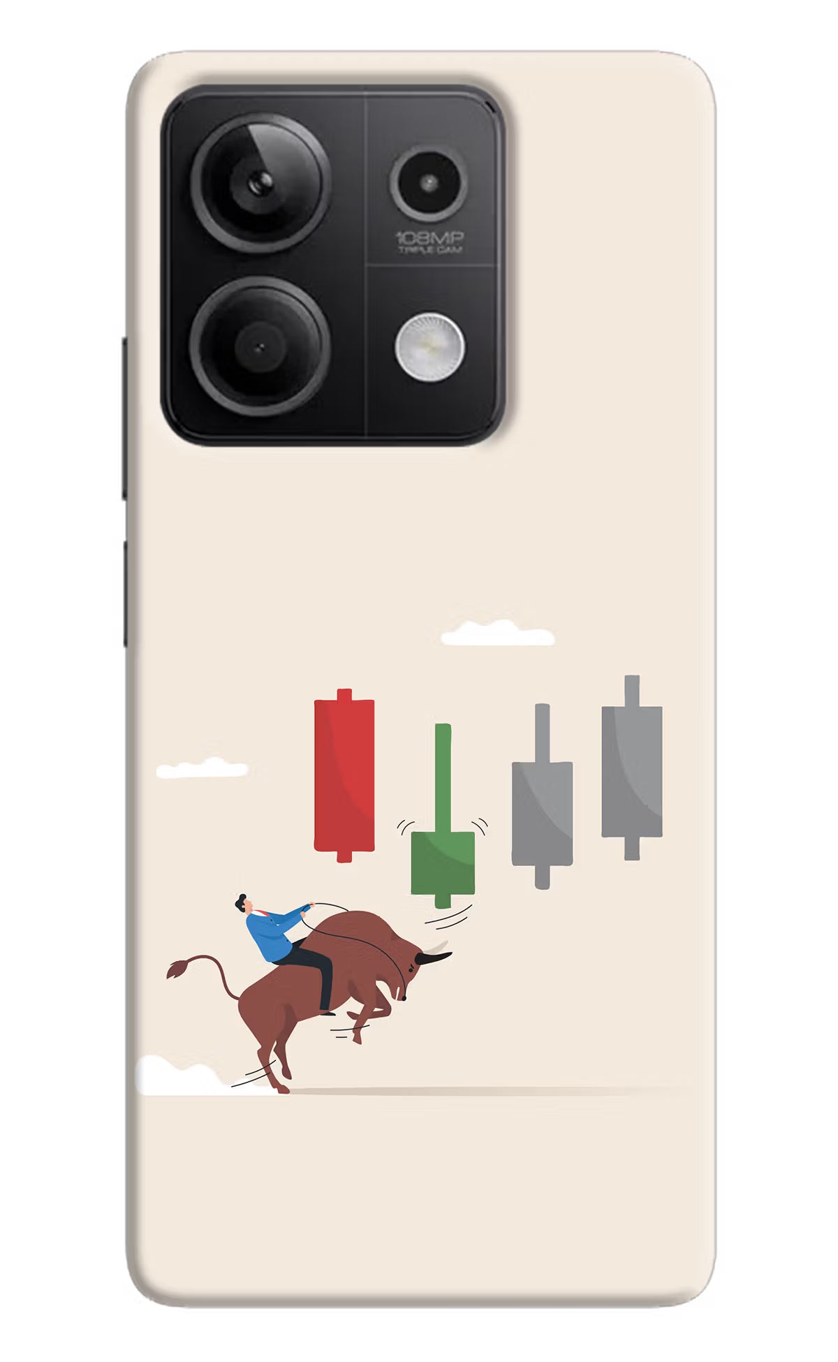 Bull Trading Momentum Redmi Note 13 5G Hard Case Back Cover by Casekaro