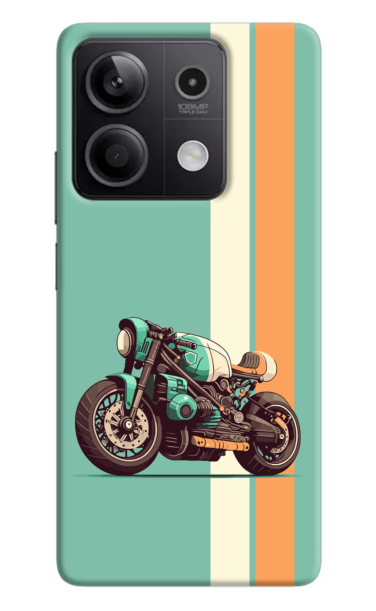 Striped Moto Drift Redmi Note 13 5G Hard Case Back Cover by Casekaro