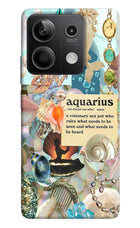 Aquarius Zodiac Redmi Note 13 5G Hard Case Back Cover by Casekaro