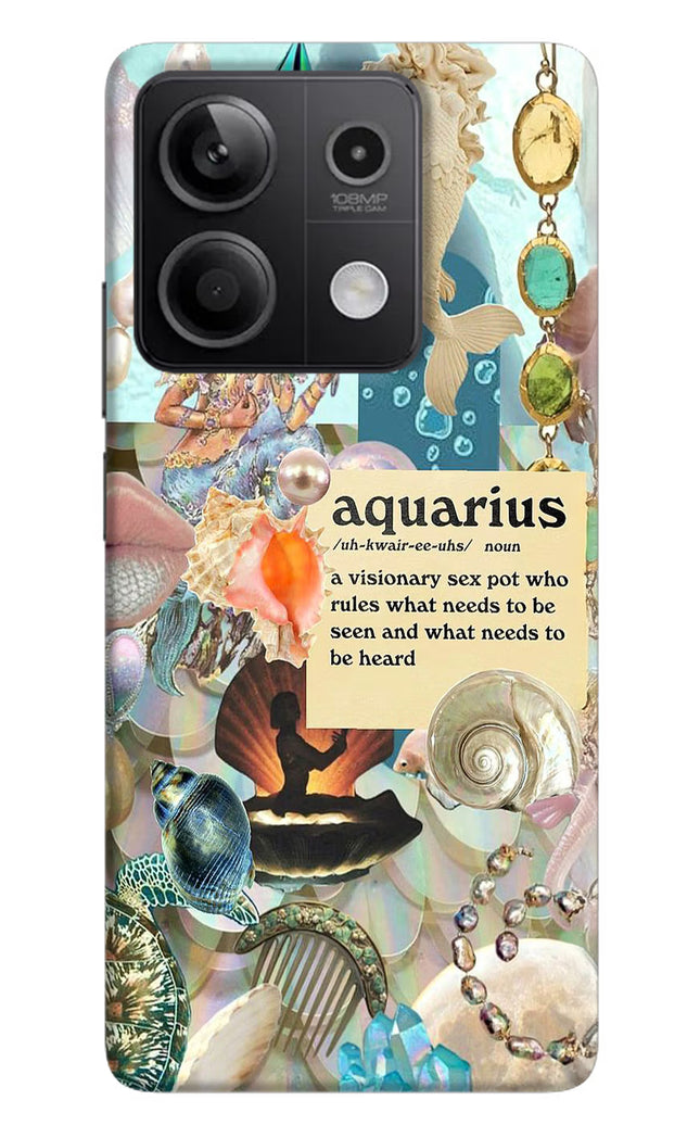 Aquarius Zodiac Redmi Note 13 5G Hard Case Back Cover by Casekaro