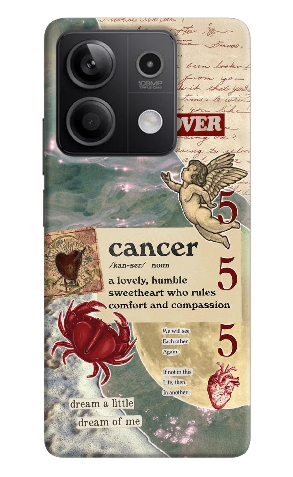 Cancer Zodiac Redmi Note 13 5G Hard Case Back Cover by Casekaro