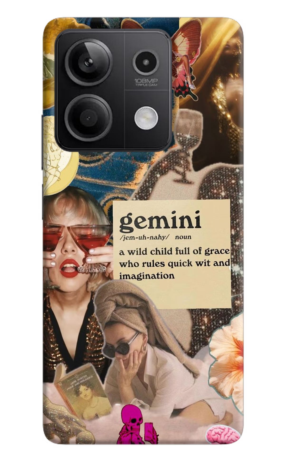 Gemini Zodiac Redmi Note 13 5G Hard Case Back Cover by Casekaro