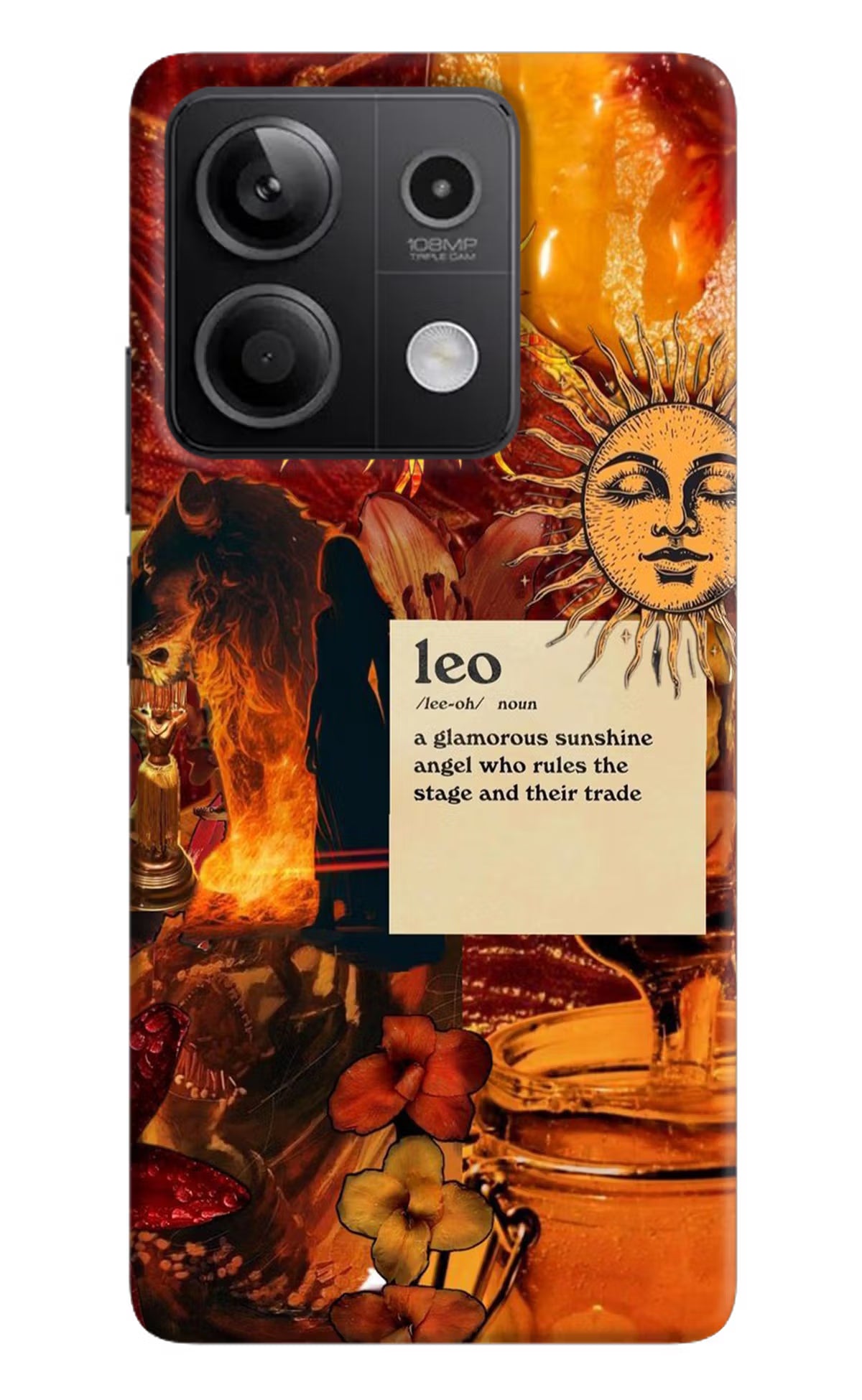 Leo Zodiac Redmi Note 13 5G Hard Case Back Cover by Casekaro
