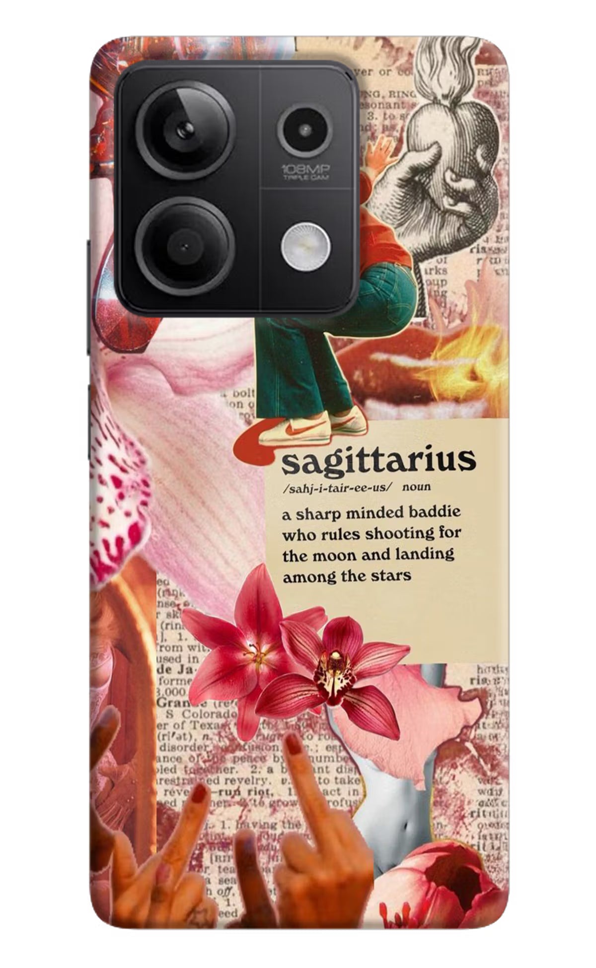 Sagittarius Zodiac Redmi Note 13 5G Hard Case Back Cover by Casekaro