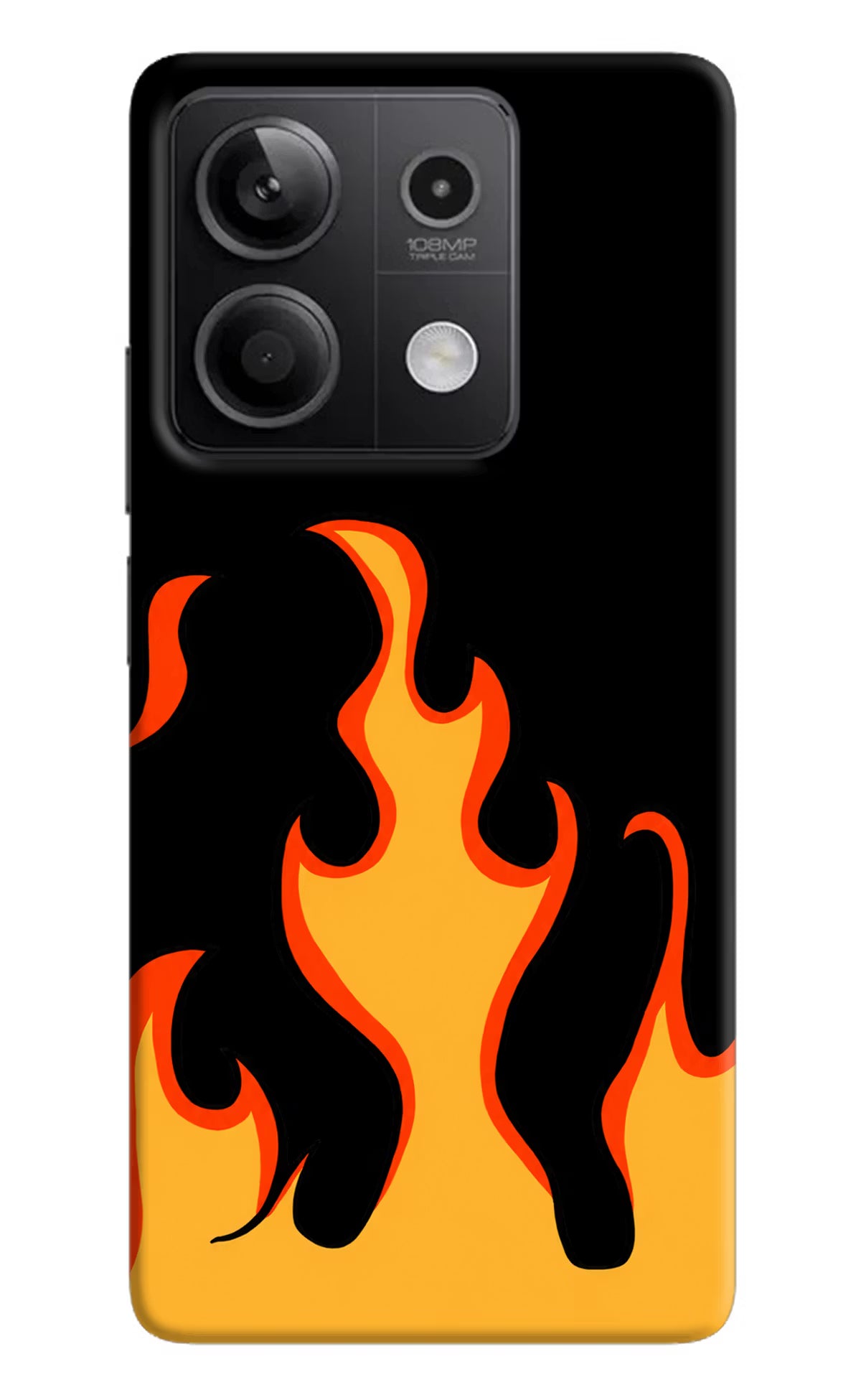 Fired Up – Black Redmi Note 13 5G Hard Case Back Cover by Casekaro