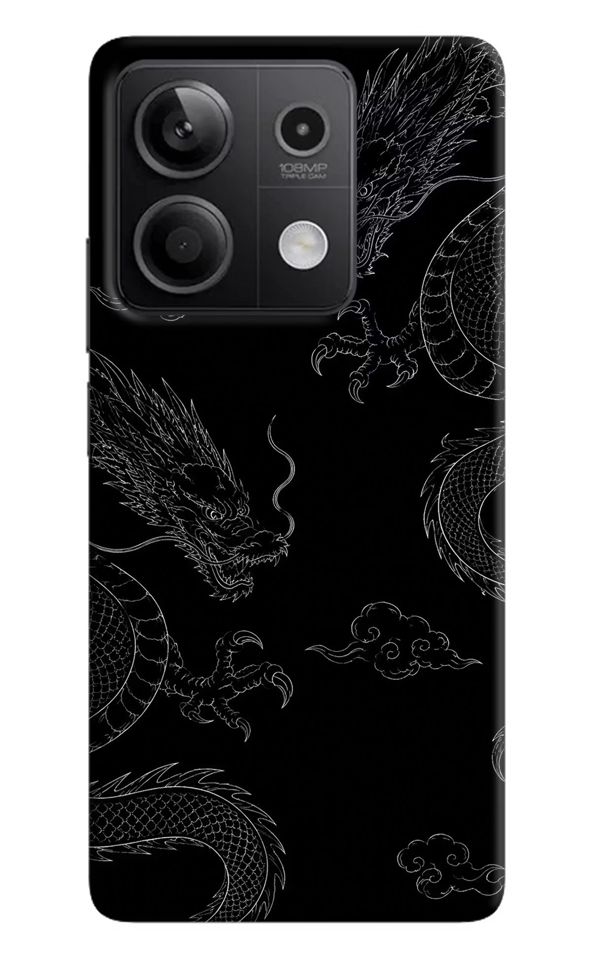 Twin Dragons Redmi Note 13 5G Hard Case Back Cover by Casekaro