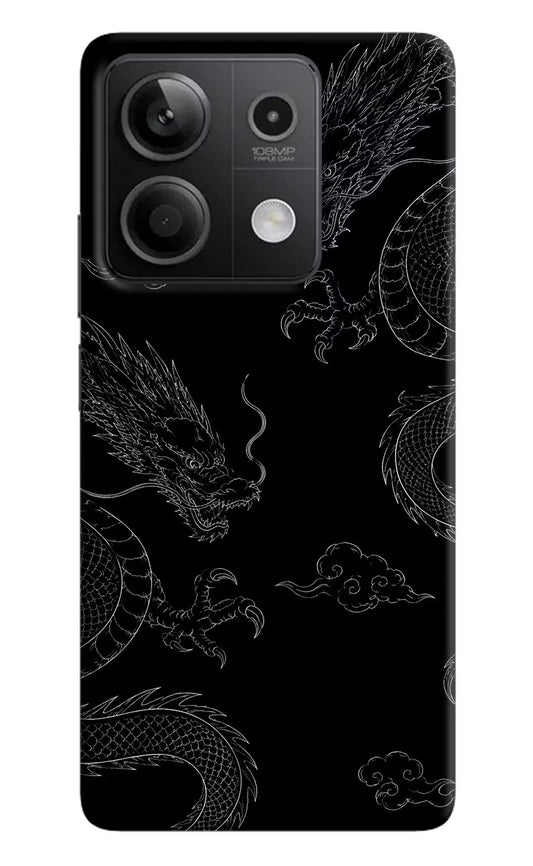 Twin Dragons Redmi Note 13 5G Hard Case Back Cover by Casekaro
