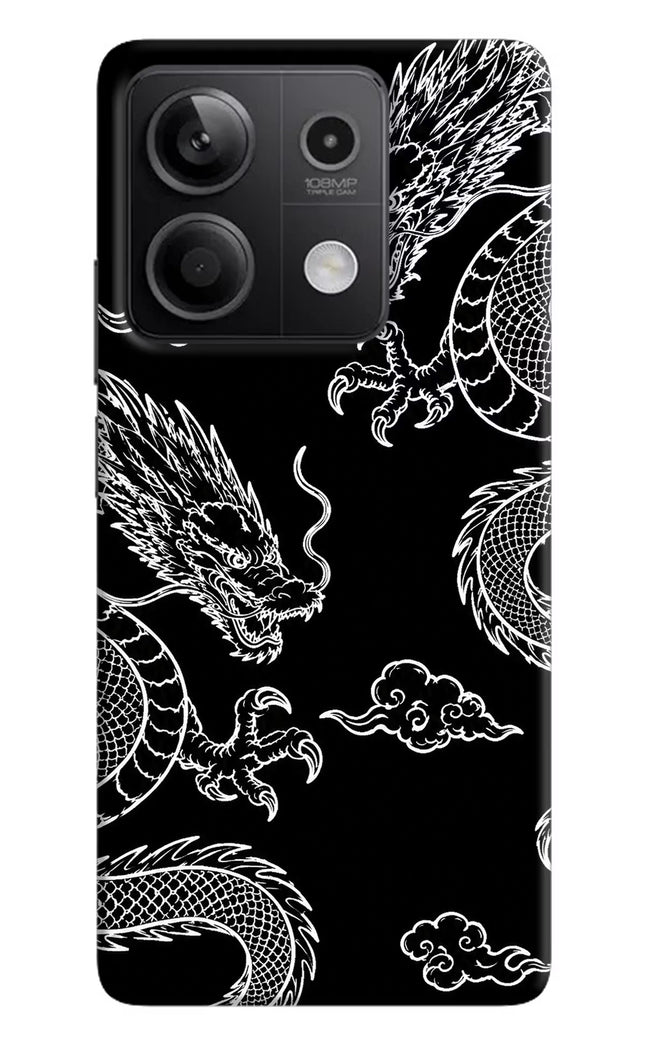 Twin Dragons Redmi Note 13 5G Hard Case Back Cover by Casekaro