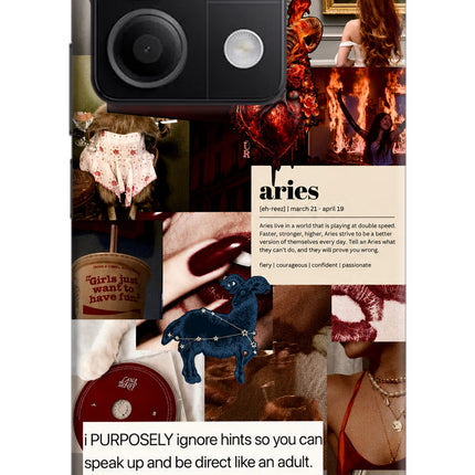 Zodiac Aries Redmi Note 13 5G Hard Case Back Cover by Casekaro