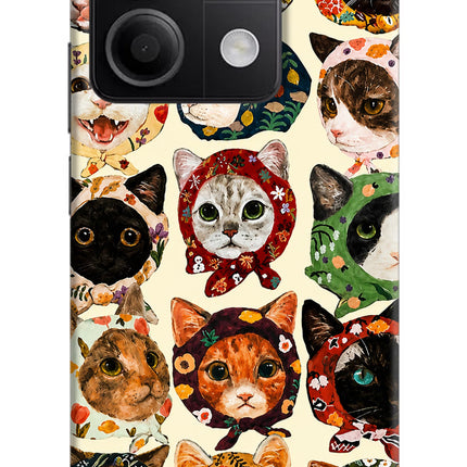 Cool Cat Redmi Note 13 5G Hard Case Back Cover by Casekaro