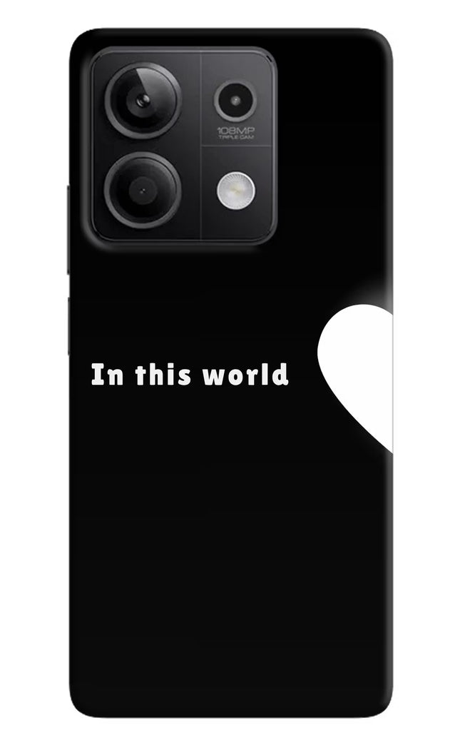 This World Redmi Note 13 5G Hard Case Back Cover by Casekaro