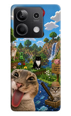 Minecraft Cat Chaos Redmi Note 13 5G Hard Case Back Cover by Casekaro