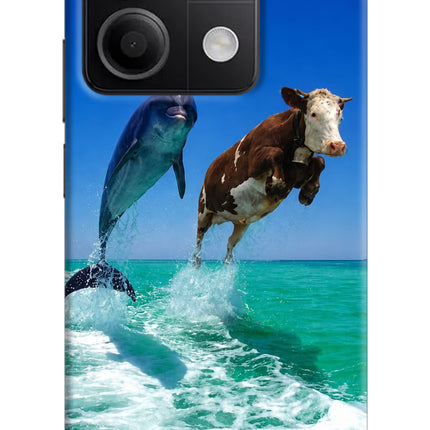 Dolphin vs Cow Redmi Note 13 5G Hard Case Back Cover by Casekaro