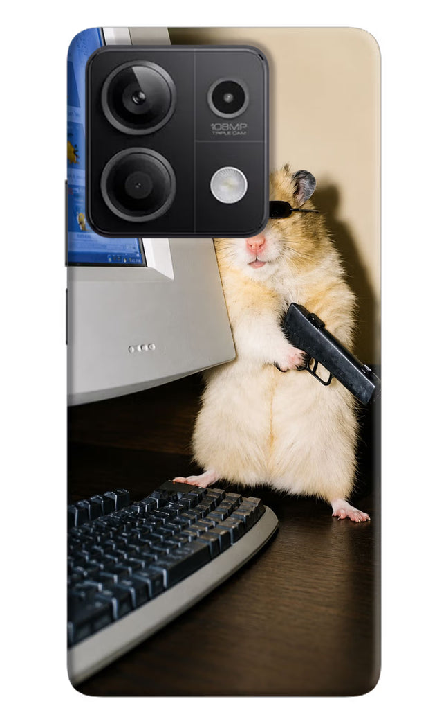 Hacker Hamster Redmi Note 13 5G Hard Case Back Cover by Casekaro