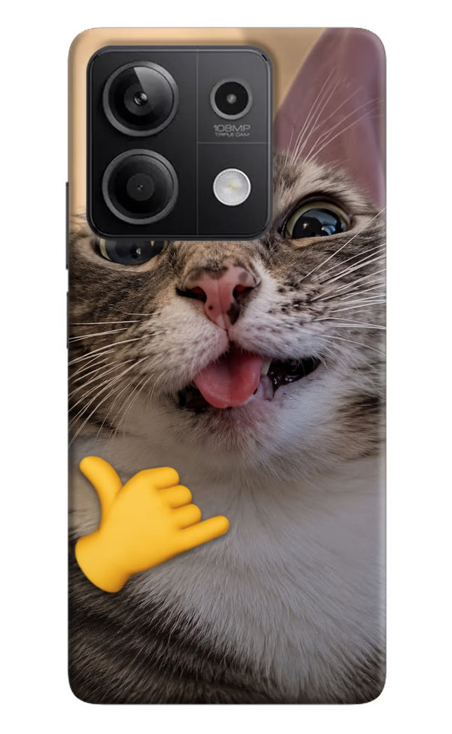 Silly Cat Call Redmi Note 13 5G Hard Case Back Cover by Casekaro