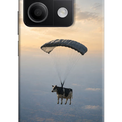 Skydiving Cow Redmi Note 13 5G Hard Case Back Cover by Casekaro
