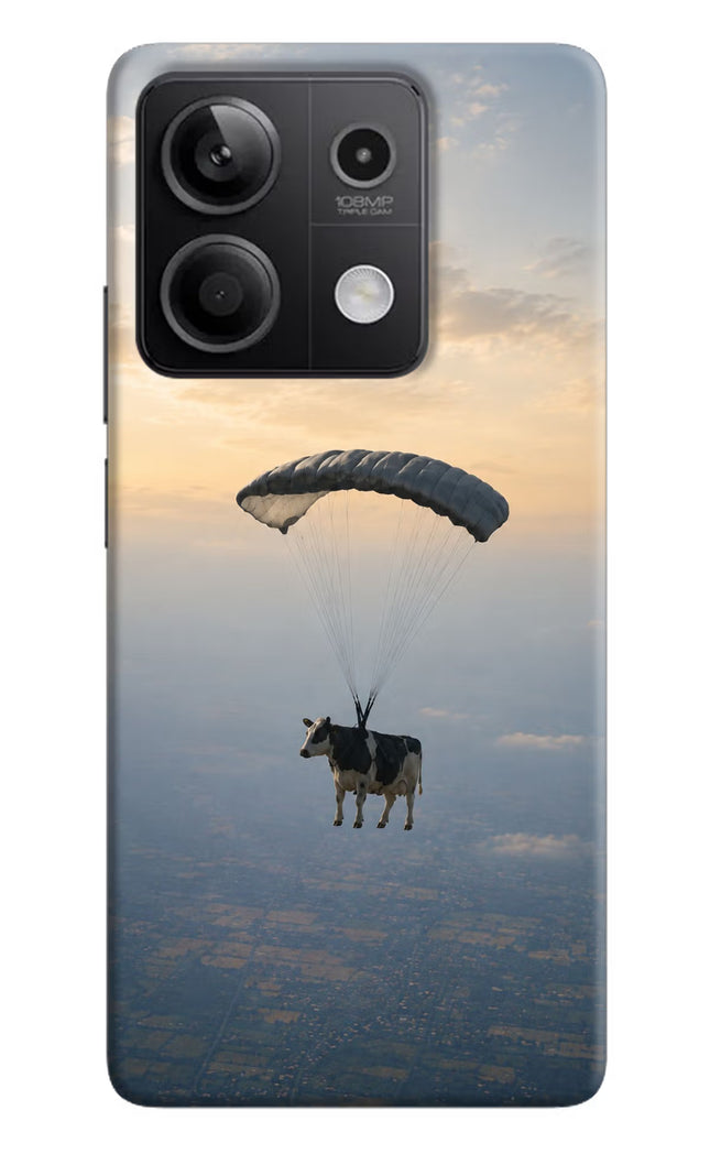 Skydiving Cow Redmi Note 13 5G Hard Case Back Cover by Casekaro