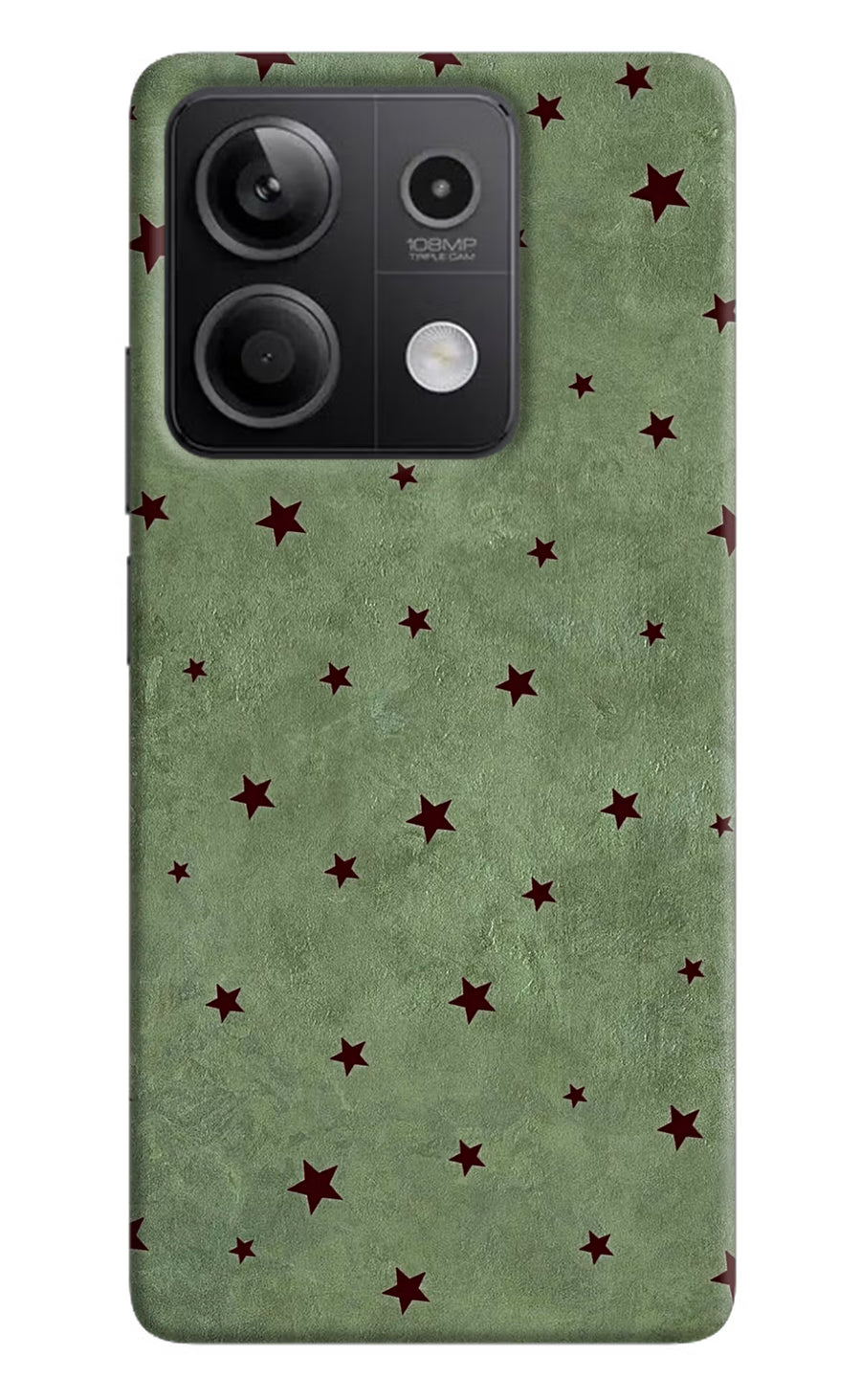 Green Stars Redmi Note 13 5G Back Cover, Hard case