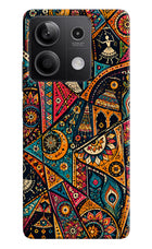 Folk Print Redmi Note 13 5G Hard Case Back Cover by Casekaro