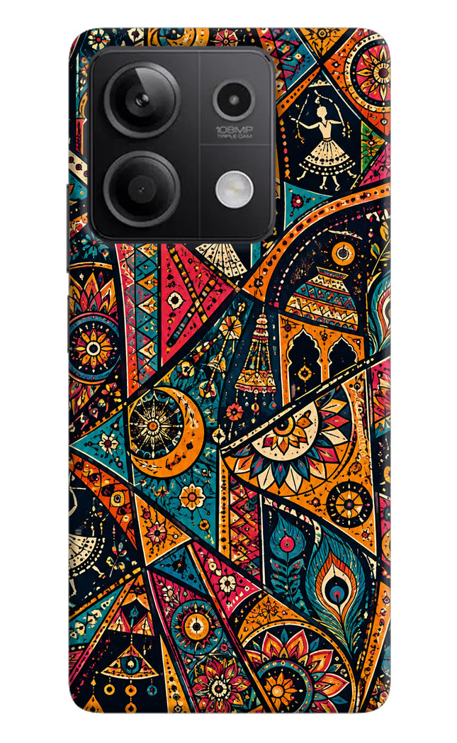 Folk Print Redmi Note 13 5G Hard Case Back Cover by Casekaro