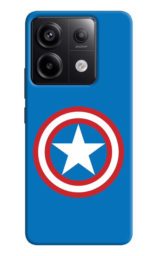 Captain America Logo Redmi Note 13 Pro 5G Hard Case Back Cover by Casekaro