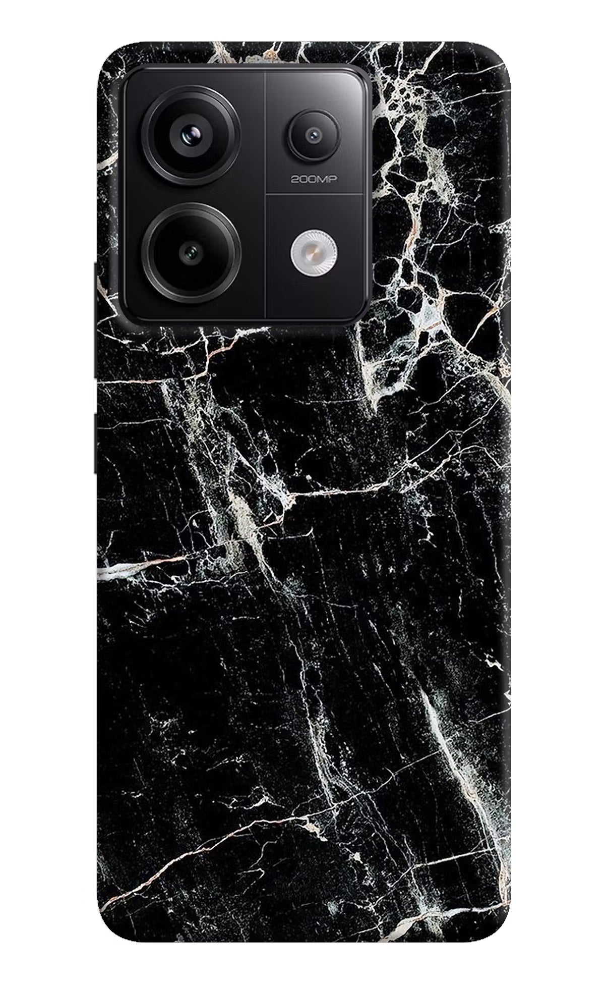 Black Marble Texture Redmi Note 13 Pro 5G Hard Case Back Cover by Casekaro