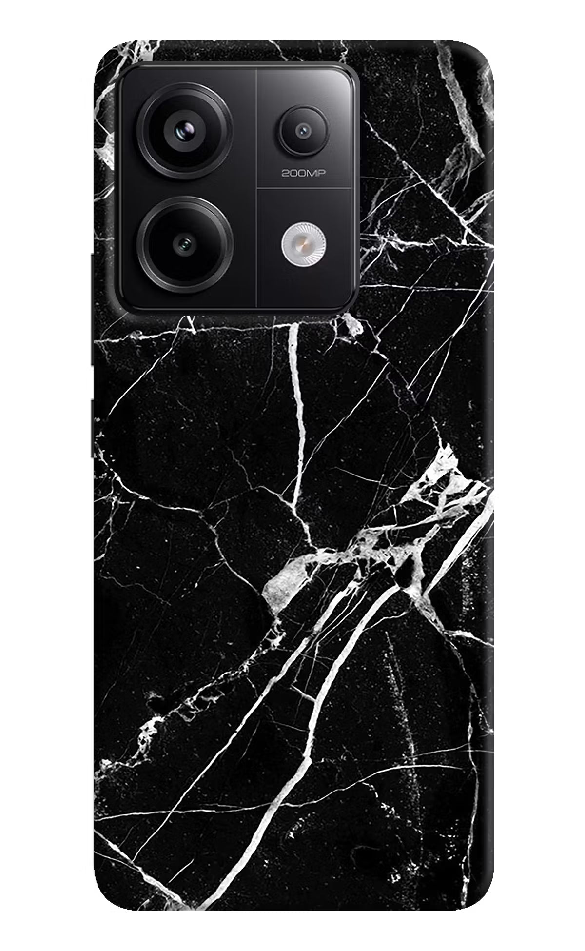 Black Marble Pattern Redmi Note 13 Pro 5G Hard Case Back Cover by Casekaro