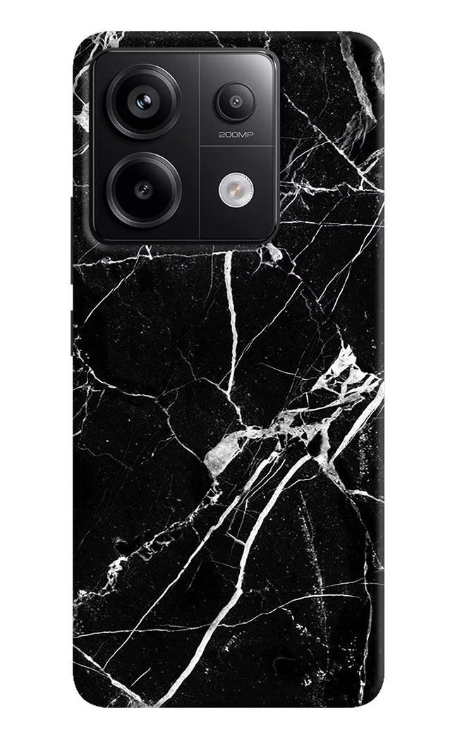 Black Marble Pattern Redmi Note 13 Pro 5G Hard Case Back Cover by Casekaro