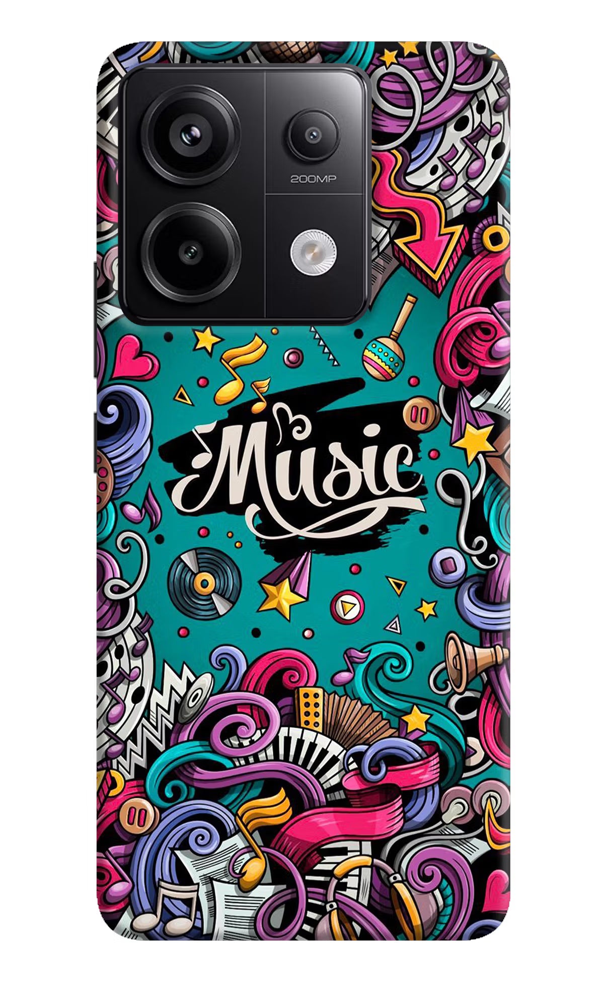 Music Graffiti Redmi Note 13 Pro 5G Hard Case Back Cover by Casekaro