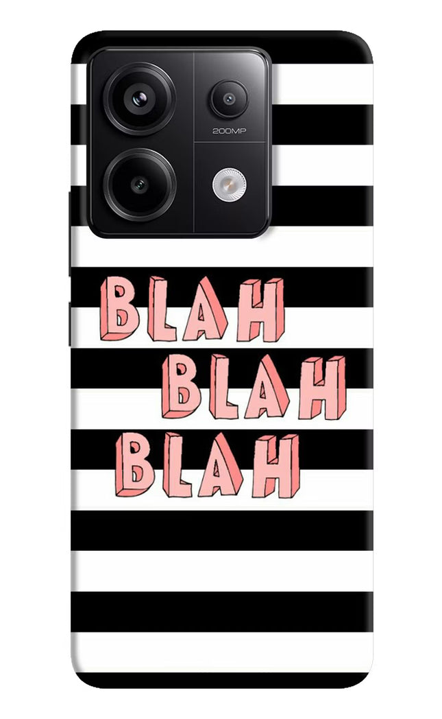 Blah Blah Blah Redmi Note 13 Pro 5G Hard Case Back Cover by Casekaro