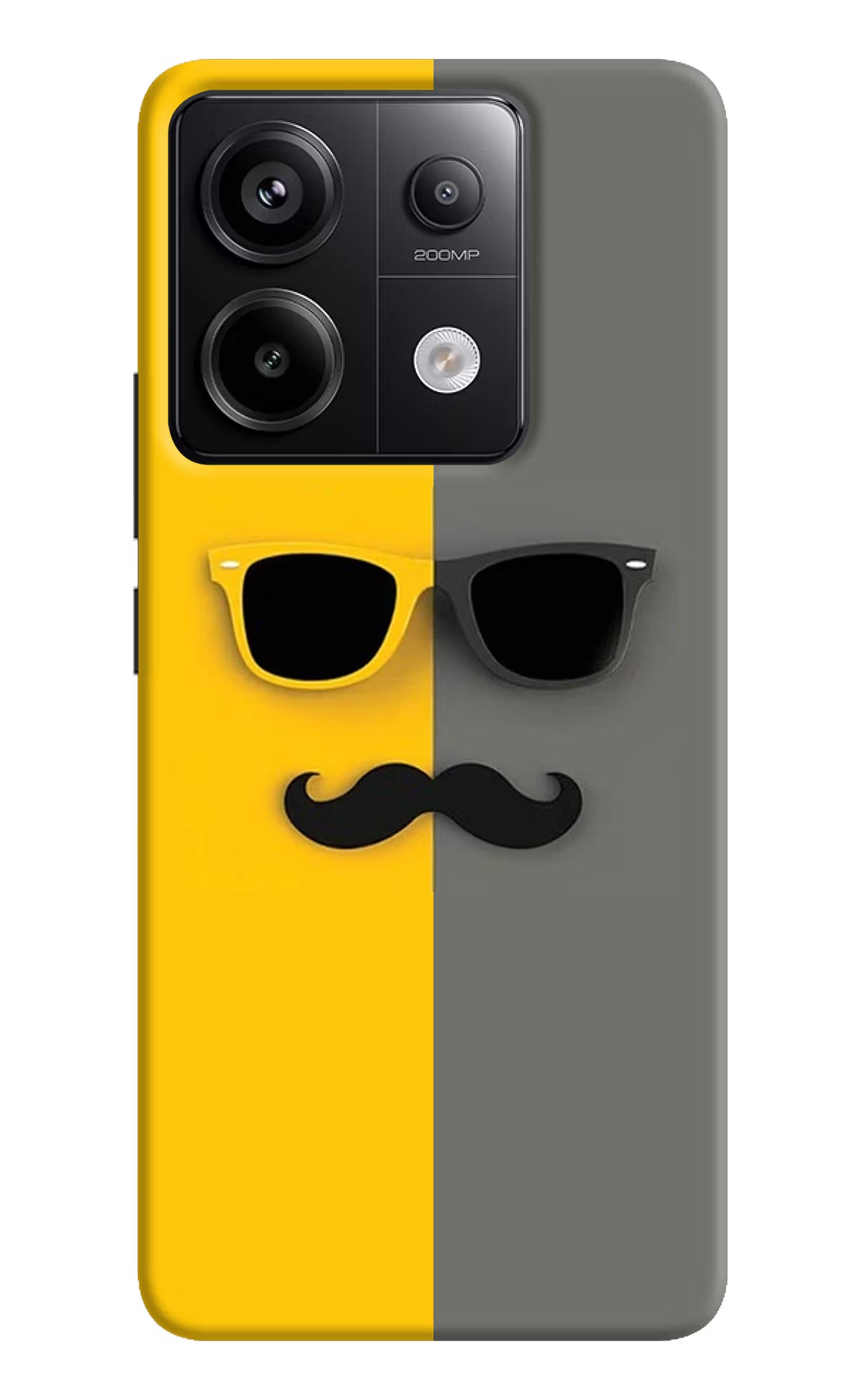 Sunglasses with Mustache Redmi Note 13 Pro 5G Hard Case Back Cover by Casekaro