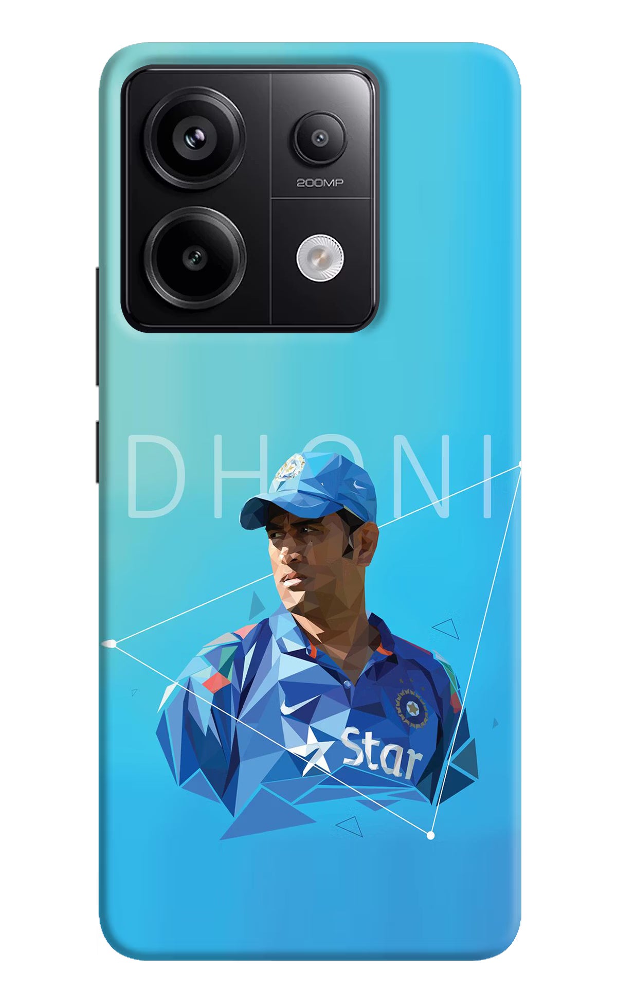 Dhoni Artwork Redmi Note 13 Pro 5G Hard Case Back Cover by Casekaro