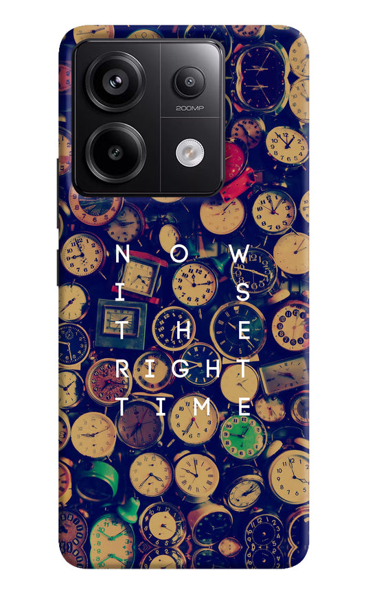 Now is the Right Time Quote Redmi Note 13 Pro 5G Hard Case Back Cover by Casekaro